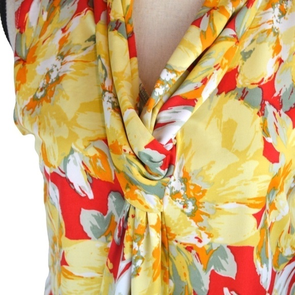 NWT Tiffany & Grey Sleeveless Floral Top, Size XL Petite Dopamine‎ Feminine - Picture 3 of 7